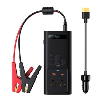 Инвертор Baseus C00337600111-00, 300W, от DC 12V/20A към AC 220V, 1x USB-C, 1x USB-A, за кола | JAR Computers Baseus C00337600111-00