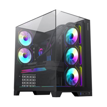 Кутия Gamemax Infinity Plus Black, ATX/mATX/Mini-ITX, 1x USB 3.1 Type-C, с прозорец, черна, без захранване | JAR Computers Кутия Gamemax Infinity Plus Black
