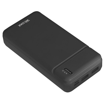 Bъншна батерия /power bank/ Wesdar S150, 20000mAh, черна, 2x USB-A, 1x USB-C image