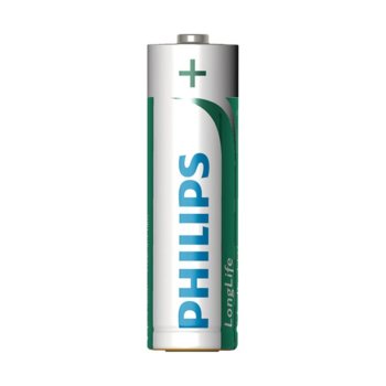 Батерии алкални Philips Long Life AA, 1.5V, 4 бр.