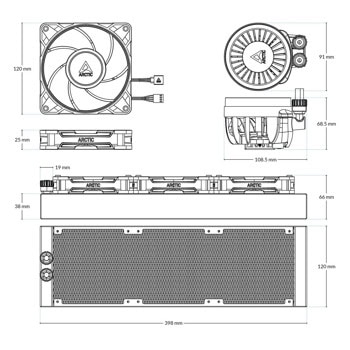 Arctic Liquid Freezer III Pro 360 A-RGB Wh Разопак | JAR Computers Arctic Liquid Freezer III Pro 360 A-RGB Wh Разопак