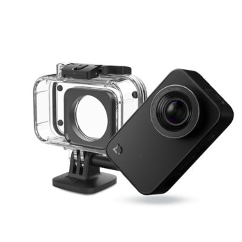 Екшън камера Xiaomi Mi Action Camera в комплект с водоустойчив калъф за Xiaomi Mi Action Camera 4K, камера за екстремен спорт, 4K@30fps, 2.4" (6.1cm) сензорен дисплей, microSD слот, Wi-Fi, Bluetooth | JAR Computers Xiaomi Mi Action Camera 4k + Калъф
