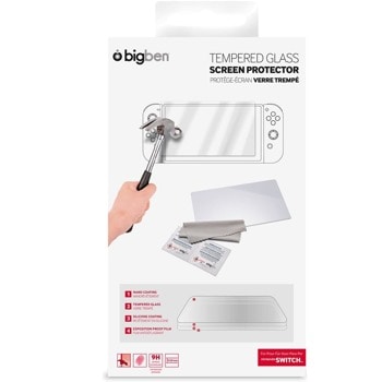 Протектор от закалено стъкло /Tempered Glass/ BigBen TG, за Nintendo Switch | JAR Computers BigBen TG Screen Protector Switch