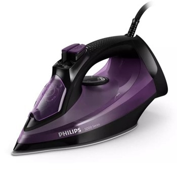 Парна ютия Philips 5000 Series DST5030/80, парен удар 180 г/мин, 45 г/мин непрекъсната пара, 320мл резервоар, незалепваща гладеща повърхност, 2400W, лилава | JAR Computers Philips DST5030/80