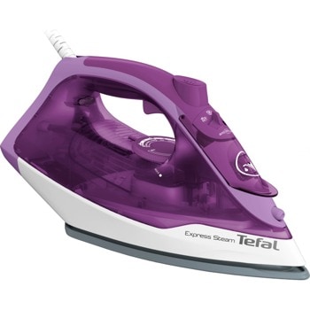 Парна ютия Tefal FV2836E0, 35г/мин непрекъсната пара, 165 г/мин парен удар, Anti-Drip system, 2400W, лилава | JAR Computers Tefal FV2836E0