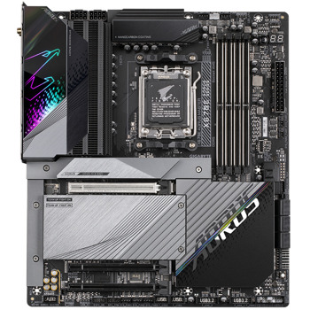 Дънна платка Gigabyte X670E Aorus Master, X670E, AM5, DDR5, PCI-E 5.0 (DP&HDMI)(CF), 4x M.2, 6x SATA 6Gb/s, 1x USB 3.2 Gen2 Type C, E-ATX | JAR Computers GIGABYTE X670E AORUS Master