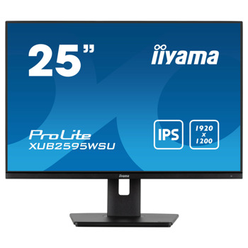 Монитор Iiyama XUB2595WSU-B5, 25" (63.50 cm) IPS панел, Full HD, 4ms, 5 000 000:1, 300 cd/m2, DisplayPort, HDMI, VGA, USB | JAR Computers IIYAMA XUB2595WSU-B5