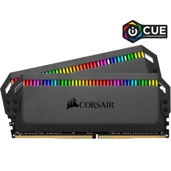 Памет 32GB (2x16GB) DDR4 3600MT/s, Corsair Dominator Platinum RGB, CMT32GX4M2D3600C18, 1.35V, RGB | JAR Computers CORSAIR Dominator Platinum RGB 32GB (2x16GB)