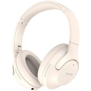 Слушалки Canyon OnRiff 10, жични/безжични, микрофон, Bluetooth, Jack 3.5mm, ANC, до 24 часа време на работа, бежови | JAR Computers Canyon OnRiff 10 Beige CNS-CBTHS10BG