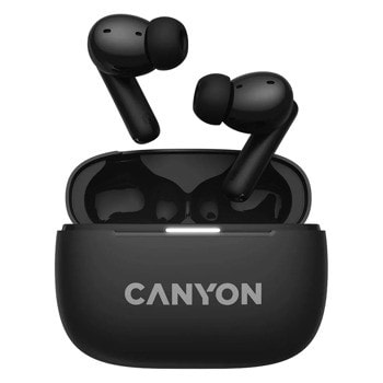 Слушалки Canyon TWS-10, безжични, Bluetooth, микрофон, черни | JAR Computers Слушалки Canyon TWS-10 Black CNS-TWS10B