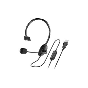 Слушалки Genius HS-100U, микрофон, USB, черни | JAR Computers Слушалки Genius HS-100U-BK черни