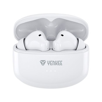 Слушалки Yenkee YHP 08BT, безжични, Bluetooth, микрофон, шумопотискащи, до 7.5 часа време на работа, бели | JAR Computers Слушалки Yenkee YHP 08BT