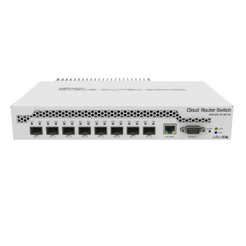 Суич MikroTik CRS309-1G-8S+IN, 8x порта, 8x SFP+ порта, 1х RS232 порта | JAR Computers MikroTik CRS309-1G-8S+IN