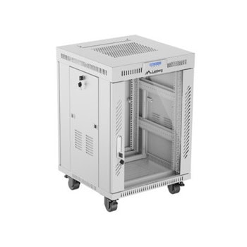 Комуникационен шкаф Lanberg FF01-6615-12SL, 19", 15U, 92.2 x 60 x 60 cm, товароносимост до 1200кг, сив | JAR Computers Lanberg FF01-6615-12SL
