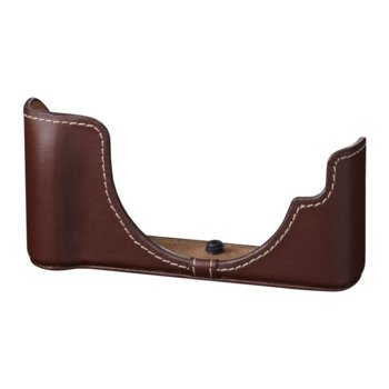 Протектор/калъф Canon EH28-CJ Leather Body Jacket, за фотоапарат Canon EOS M10, естествена кожа, кафяв | JAR Computers Canon EH28-CJ Leather Body Jacket Brown