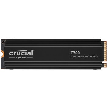 Памет SSD 2TB Crucial T700 with heastsink, NVMe, M.2 (2280), скорост на четене до 12400MB/s, скорост на запис до 11800MB/s | JAR Computers Crucial T700 2TB with heatsink CT2000T700SSD5