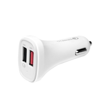 USB Car Charger 2x, 2.4A, Smart IQ,Logilink PA0134