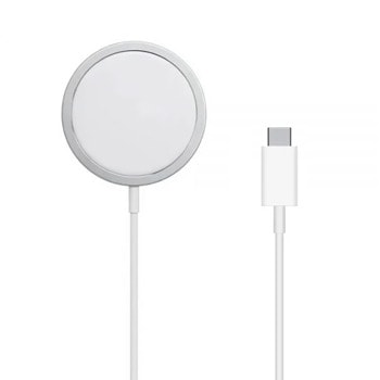 Безжично зарядно WiWu M5 MagSafe, от USB-C(м) към безжично зареждане, 15W, бяло | JAR Computers Безжично зарядно WiWu M5 MagSafe