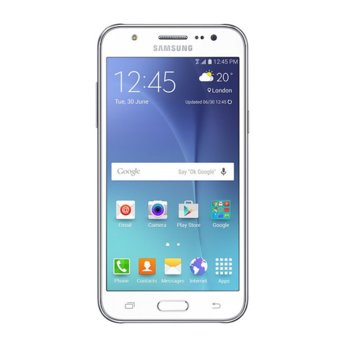 Samsung Galaxy J5 (SM-J500F)(бял), 5" (12.7 cm) Super AMOLED, четири-ядрен Qualcomm MSM8916 Snapdragon 410 1.2GHz, 1.5GB RAM, 8GB Flash памет (+microSD слот), 13.0 & 5.0 MPix camera, Android, 146g | JAR Computers Samsung Galaxy J5 (SM-J500F) White SM-J500FZWABGL