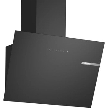 Абсорбатор Bosch DWK65DK60, колонен, клас A, 220 W, 550 m³/h, 1 мотор, черен, 3 степени на мощност, LED светлина, сензорно управление | JAR Computers Bosch DWK65DK60