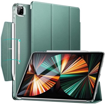 Калъф за таблет ESR Ascend Trifold Case за Apple iPad Pro 12.9 M1 (2021), с поставка, с отделение за Apple Pencil 2, зелен | JAR Computers ESR Ascend Trifold Case ESR355GRN