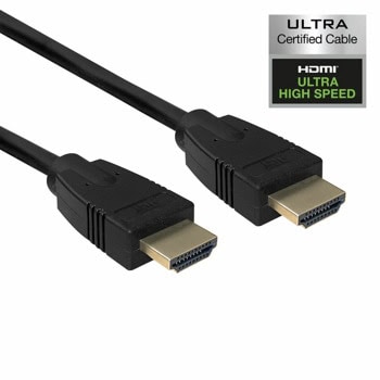 Кабел ACT AK3916, от HDMI(м) към HDMI(м), 2m, черен, 8K@60Hz | JAR Computers ACT AK3916