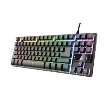 Клавиатура Trust GXT 833 Thado TKL Illuminated, RGB подсветка, черна | JAR Computers Trust GXT 833 Thado TKL Illuminated 23698