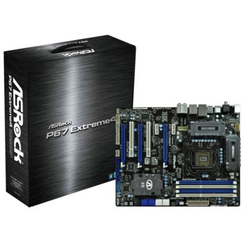 Дънна платка ASRock P67 Extreme4, P67, LGA1155, DDR3 @ 2133MHz, 2xPCI-E (SLi/CF), SB7.1 THX TruStudio Pro™, Lan1000, 2xSATA 6Gb/s RAID 0,1,5,10, eSATA3, 2xUSB3.0, ATX | JAR Computers ASRock P67 Extreme4