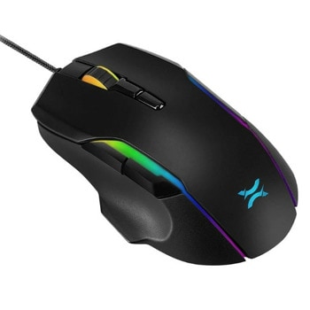 Мишка Noxo Deviator, оптична, 6400 dpi, USB, черна, 7 бутона, сензор Sunplus 199 | JAR Computers мишка noxo deviator 1350007