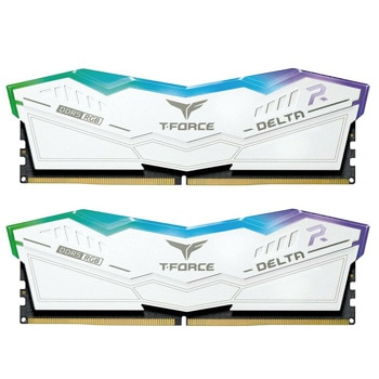 Памет 32GB (2x16GB) DDR5 6400MT/s, TeamGroup Delta White, FF4D532G6400HC40BDC01, 1.25V | JAR Computers TeamGroup Delta RGB White DDR5 2x16GB 6400MHz