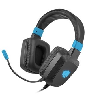 Слушалки Fury Warhawk RGB, микрофон, гейминг, контрол на звука, 2x 3.5 жак, USB Type-A, черни | JAR Computers Fury Gaming Headset Raptor NFU-1584
