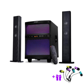 Тонколони Fenda F&D T-200X, 2.1, RMS 70W (1x35W + 2x17.5W), Bluetooth/USB, черни | JAR Computers Fenda F&D T-200X