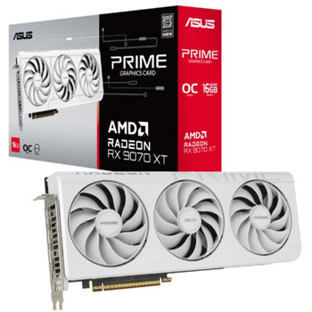 Asus Radeon RX 9070 XT 16GB Prime OC White | JAR Computers Asus Radeon RX 9070 XT 16GB Prime OC White