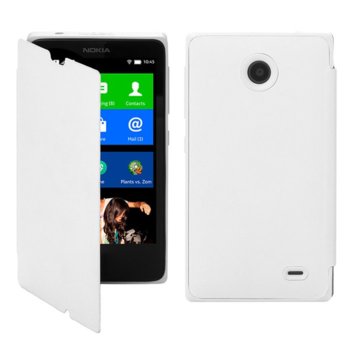 Калъф за Nokia X, Flip cover, бял | JAR Computers Flip Cover за Nokia X, бял