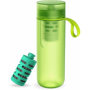 Бутилка Philips AWP2722LIR/10, 590 мл, с филтър, подходяща за миене в съдомиялна, зелена | JAR Computers Philips AWP2722LIR/10