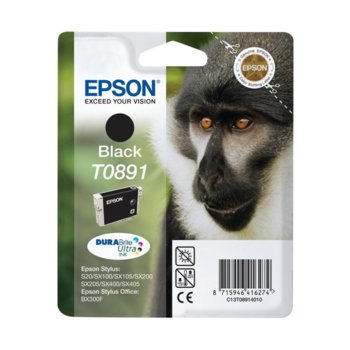 Касета ЗА EPSON STYLUS S20/SX100/105/200/205/400/405/BX300F - Black - P№ C13T08914010 - заб.: 5.8ml. | JAR Computers Касета ЗА EPSON STYLUS S20/SX100/105/200/205/400/…
