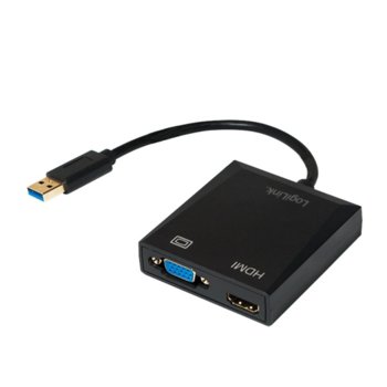 Logilink USB3.0(м) to VGA/HDMI(ж) UA0234