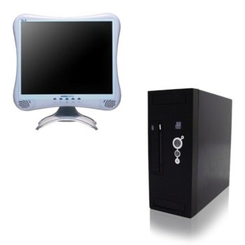Настолен компютър PC "Мини" & монитор Hanns-G HANNSglaze, VIA 1.0GHz, 2GB RAM, 500GB HDD, безжични клавиатура & мишка, 2г. гаранция | JAR Computers PC "Мини" & монитор Hanns-G HANNSglaze