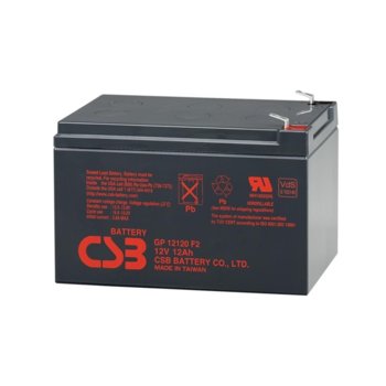 Акумулаторна батерия CSB, 12V, 12Ah, F2 конектори | JAR Computers Акумулаторна батерия CSB, 12V, 12Ah