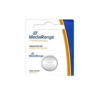 Батерии литиеви MediaRange Coin Cells MRBAT135 CR1616, 3V, 50mAh, 1бр. | JAR Computers MediaRange COIN CELLS CR1616 3V