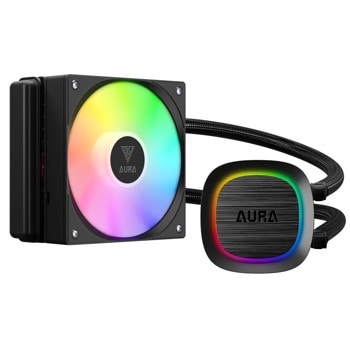 Водно охлаждане за процесор Gamdias Aura GL120 V2, съвместимост със сокети Intel LGA 1700/1151/1150/1155/1156/1200/2066 & AMD AM5/AM4/AM3+/AM3/AM2+/AM2/FM2+/FM2/FM1 | JAR Computers Gamdias AURA GL120 V2 AURA-GL120-V2