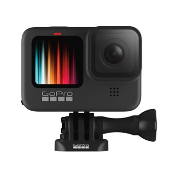 Екшън камера GoPro HERO9 Black, камера за екстремен спорт, 5K@30fps, HyperSmooth 3.0 стабилизация, гласов контрол, водоустойчив, 8x Slow motion, Bluetooth, GPS, черен image