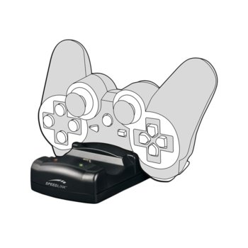 Зарядно за PS3 геймпад Speedlink Jazz USB Charging, 1m кабел, черен image