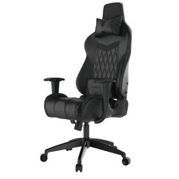 Геймърски стол Gamdias Achilles E2-L, кожа, до 200kg, черен | JAR Computers Gamdias Achilles E2-L Black