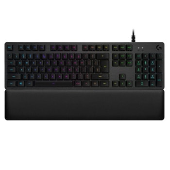 Клавиатура Logitech G513 Carbon, GX Red суичове, гейминг, механична, високопрофилни клавиши, Lightsync RGB подсветка, поставка за китки, черна, USB image