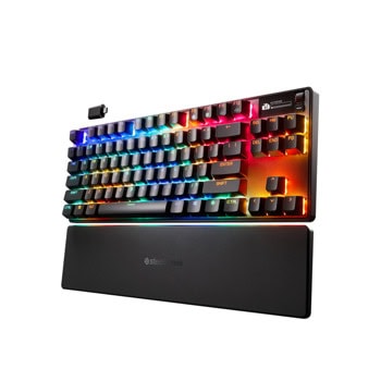 Клавиатура SteelSeries Apex Pro TKL Wireless Gen 3, жична/безжична, механична, OmniPoint 3.0 Adjustable HyperMagnetic суичове, гейминг, RGB подсветка, UK подредба, черна, USB | JAR Computers SteelSeries Apex Pro TKL Wireless Gen 3 UK Layout