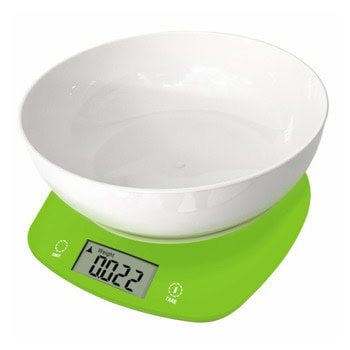 Кухненски кантар Rosberg R51651Q, дигитален, до 5 kg капацитет, с купа, точност до 1гр, зелен | JAR Computers Rosberg R51651Q green
