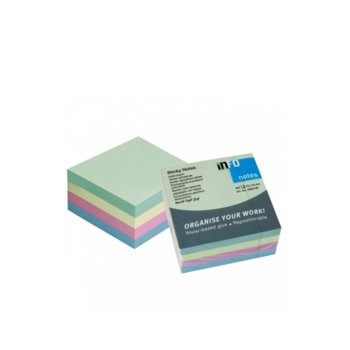 Самозалепващи листчета Info, 400л., размер 75x75mm, различни цветове | JAR Computers Info Самозалепващи листчета