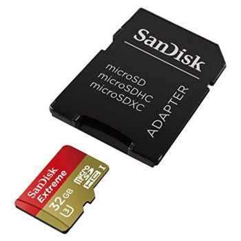 32GB SanDisk Extreme microSDHC+ Adapter