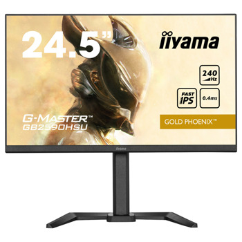 Монитор IIYAMA GB2590HSU-B5, 24.5" (62.23 cm) IPS панел, 240Hz, Full HD, 0.4ms, 80 000 000:1, 400 cd/m2, DisplayPort, HDMI, USB HUB | JAR Computers IIYAMA GB2590HSU-B5